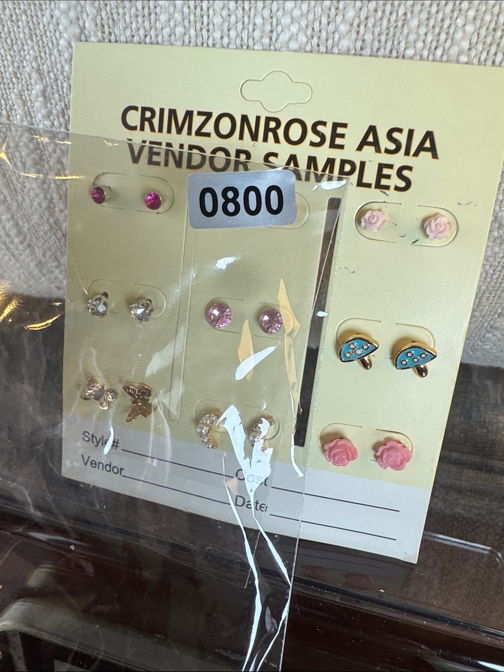0800- Earring Sampler - Pink, Gold, Silver, Turquoise - Picture 4 of 4